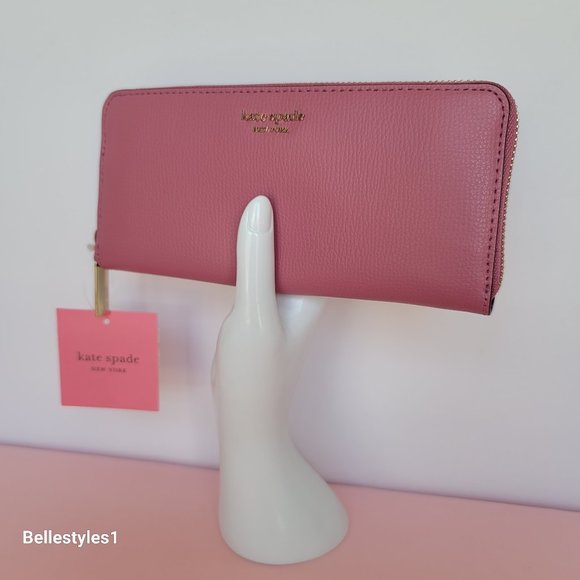 KATE SPADE Sylvia Slim Continental Crossgrain Leather Wallet